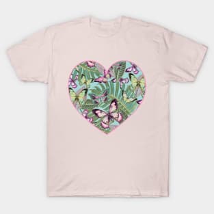 Mint Rose Butterfly Jungle T-Shirt